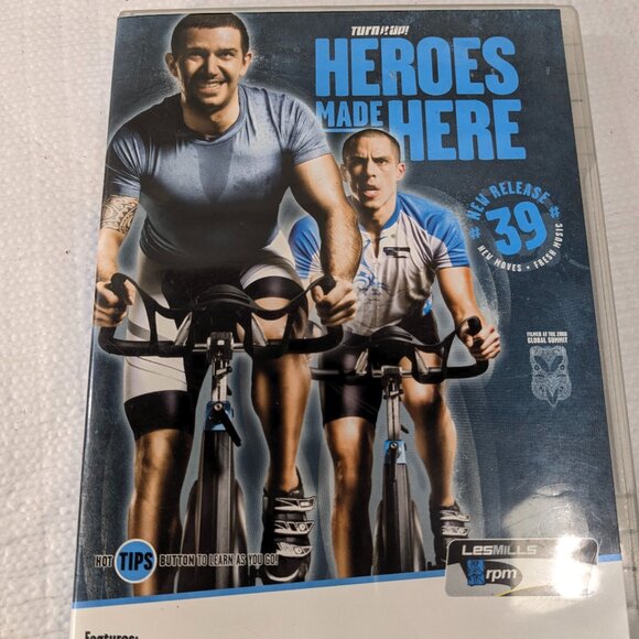 Les Mills RPM 39 DVD CD Notes set Spinning Cycling Workout Video Heroes are  Made